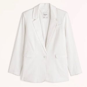 Abercrombie & Fitch White Linen Blend Blazer Sz XL